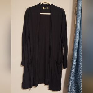 Black Open Front Cardigan